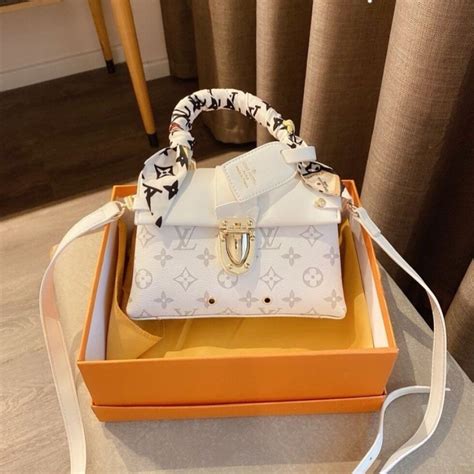 louis vuitton bag grey and white|louis vuitton handbags white leather.